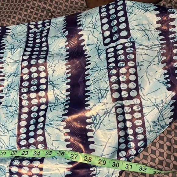 ZIXLUXE Fashion Loose Fit half Fringe Adire Kaftan | Coverup | maxi V Neck dress - Picture 8 of 12